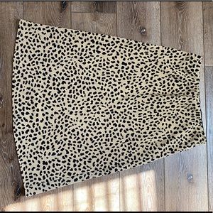 MIDI cheetah satin skirt